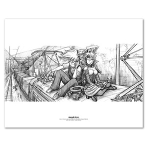 11 X 14 inch Largo & Erika on a Train Fine Art Print