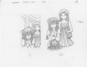 Original Megatokyo Pencil Drawing: Comic 1440, Chapter 12, Ep 6, sheet A
