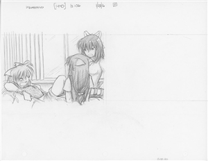 Original Megatokyo Pencil Drawing: Comic 1440, Chapter 12, Ep 6, sheet D