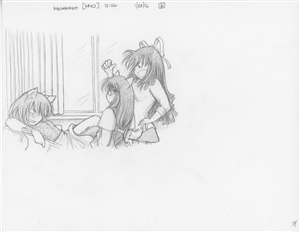 Original Megatokyo Pencil Drawing: Comic 1440, Chapter 12, Ep 6, sheet E