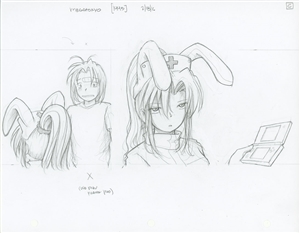 Original Megatokyo Pencil Drawing: Comic 1443, Chapter 12, Ep 9, sheet C