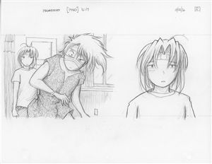 Original Megatokyo Pencil Drawing: Comic 1450, Chapter 12, Ep 15, sheet D