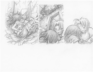Original Megatokyo Pencil Drawing: Comic 1469, Chapter 12, Ep 34, sheet A