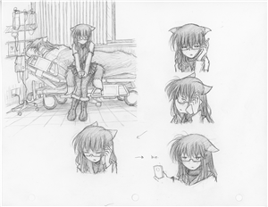 Original Megatokyo Pencil Drawing: Comic 1505, Chapter 12, Ep 68, sheet A