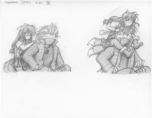 Original Megatokyo Pencil Drawing: Comic 1506, Chapter 12, Ep 69, sheet B