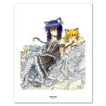 Nekoslump - Piro & Miho 11 X 14 inch Fine Art Print