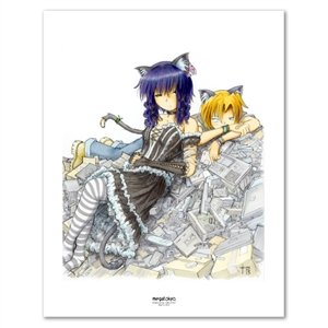 Nekoslump - Piro & Miho 11 X 14 inch Fine Art Print