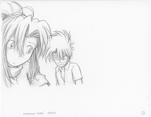 Original Megatokyo Pencil Drawing: Comic 1559, Chapter 12, Ep 121, sheet D