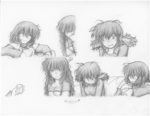 Original Megatokyo Pencil Drawing: Comic 1545, Chapter 12, Ep 108, sheet B